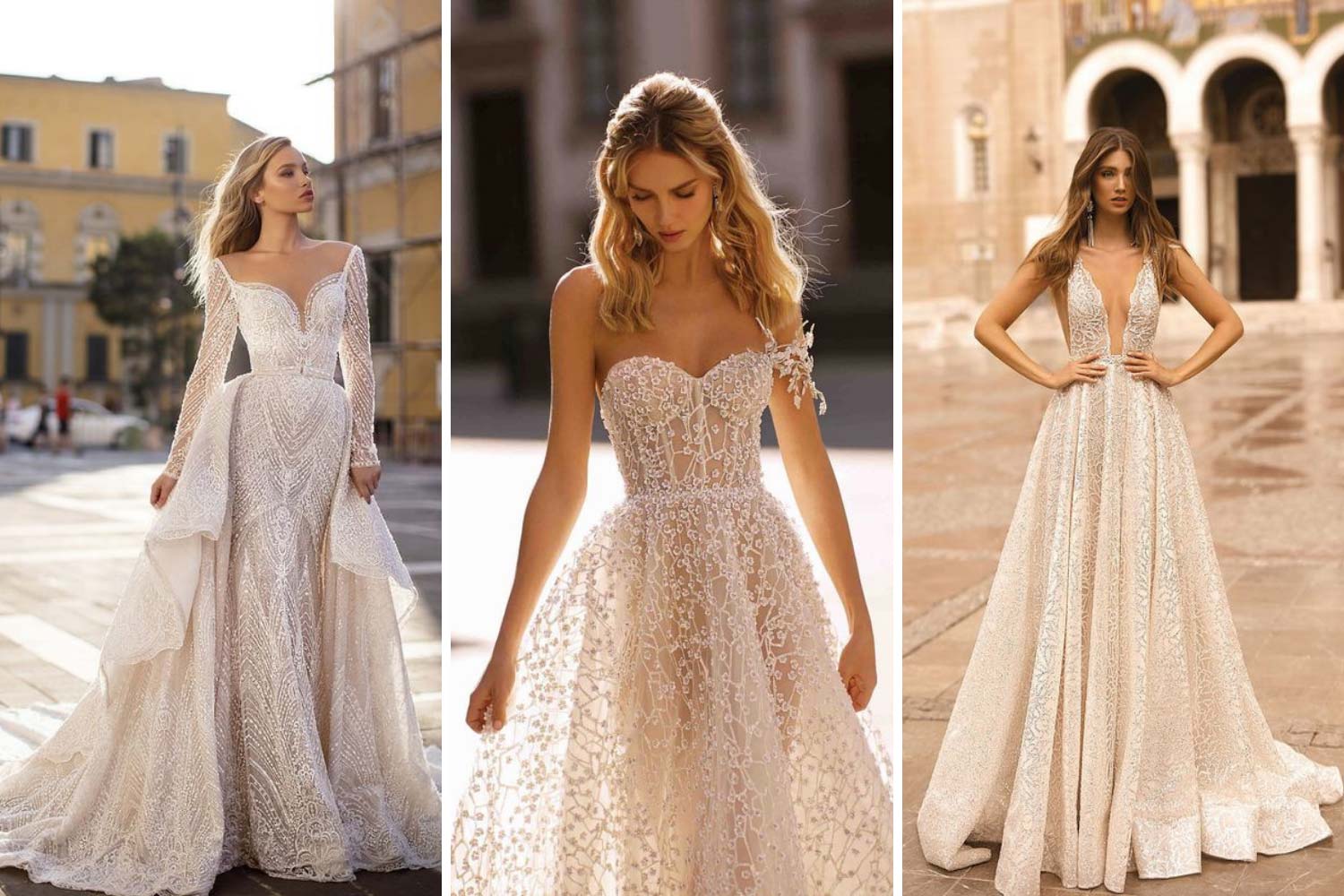 Сукня нареченої на весілля в стилі гламур