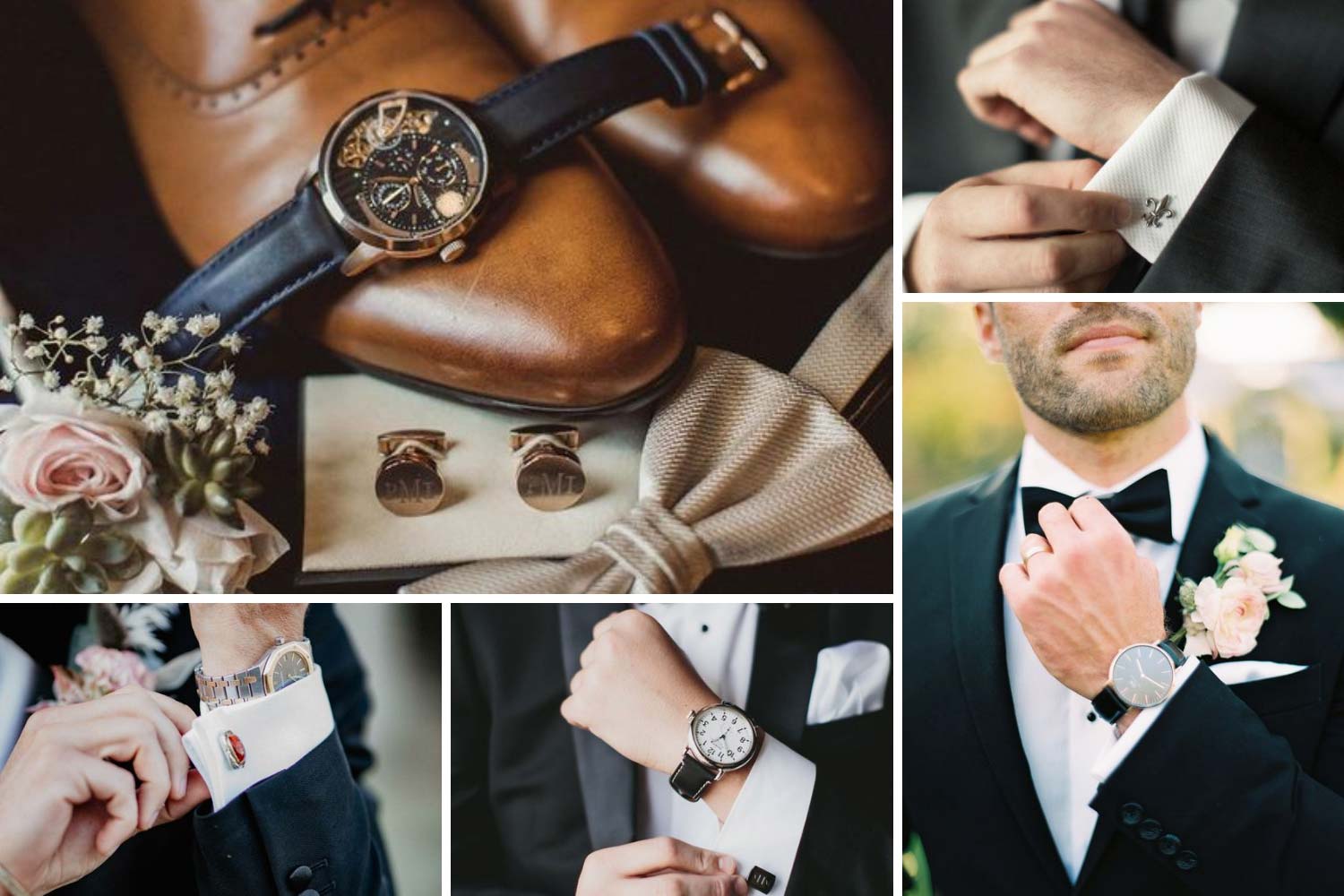 Аксесуари в образі нареченого: запонки, годинник фото
