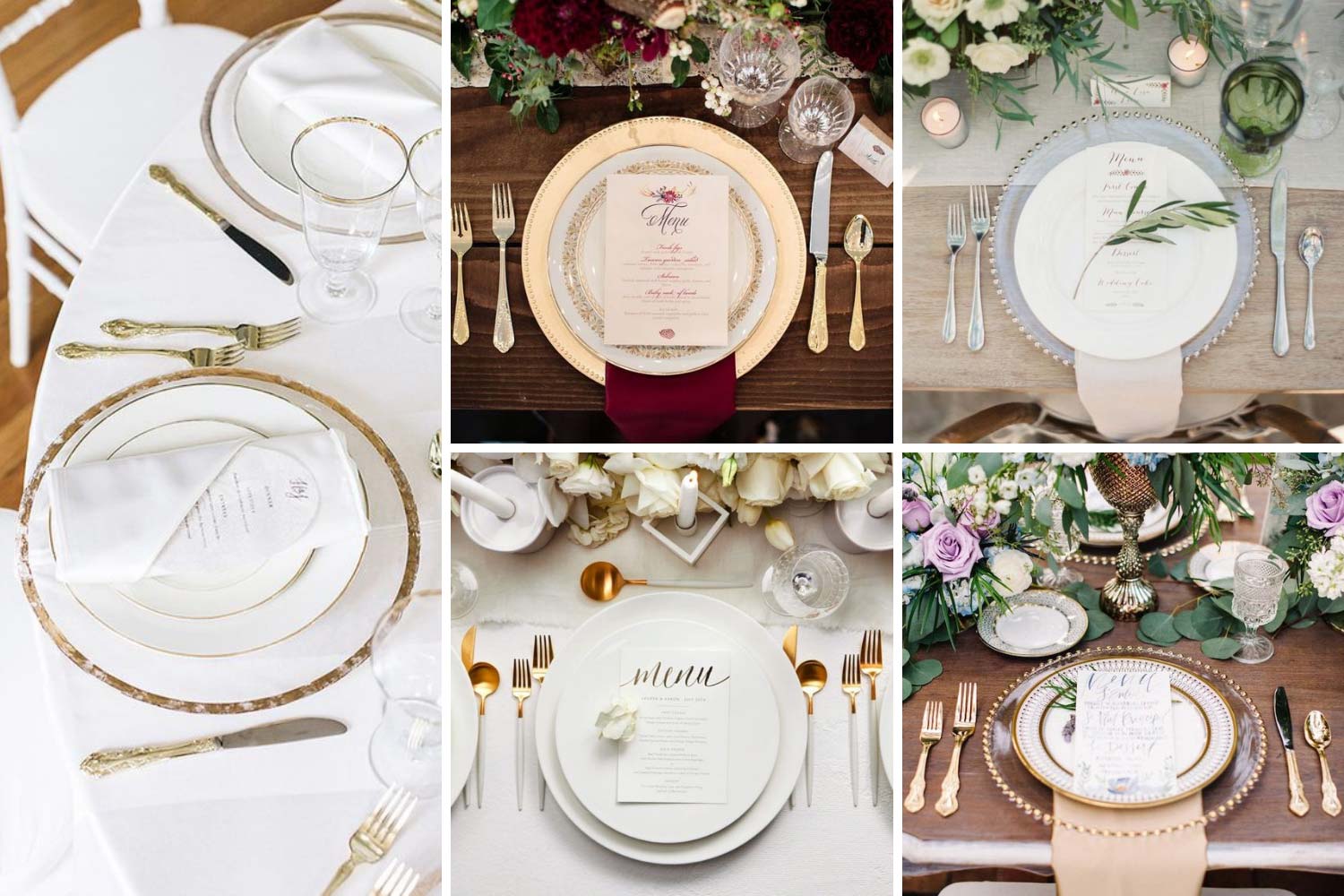 Гарний посуд, сервіровка столу на весілля фото