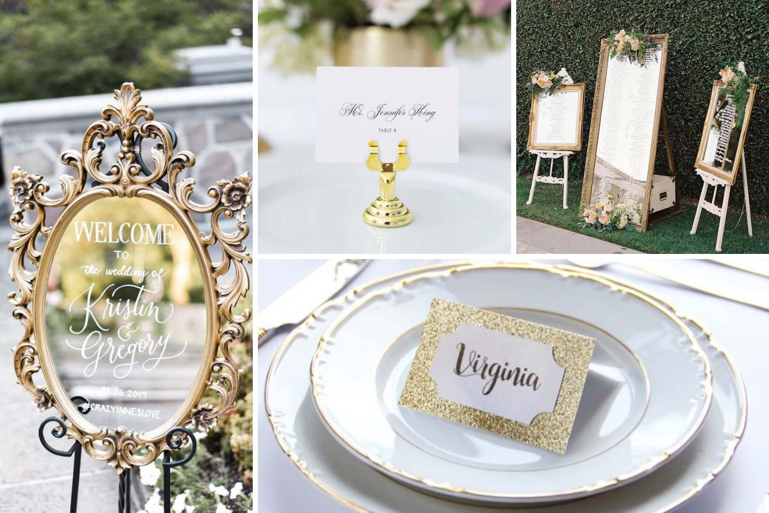 Гостьові картки на місця, план розсадження: гламурні ідеї