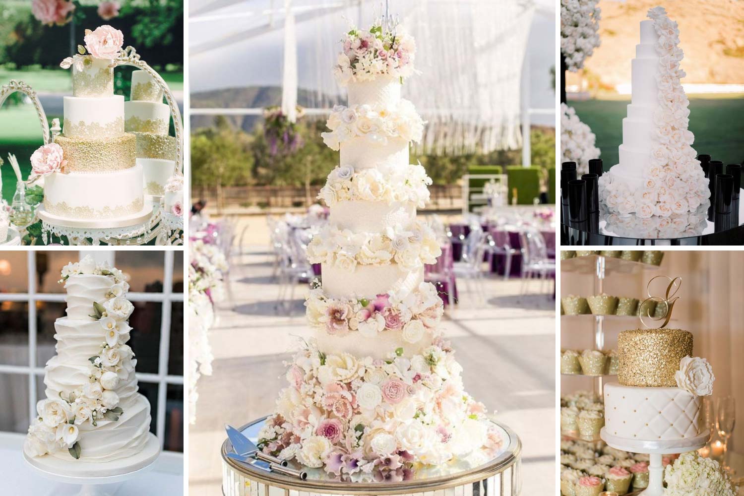 Весільний торт на гламурне весілля фото