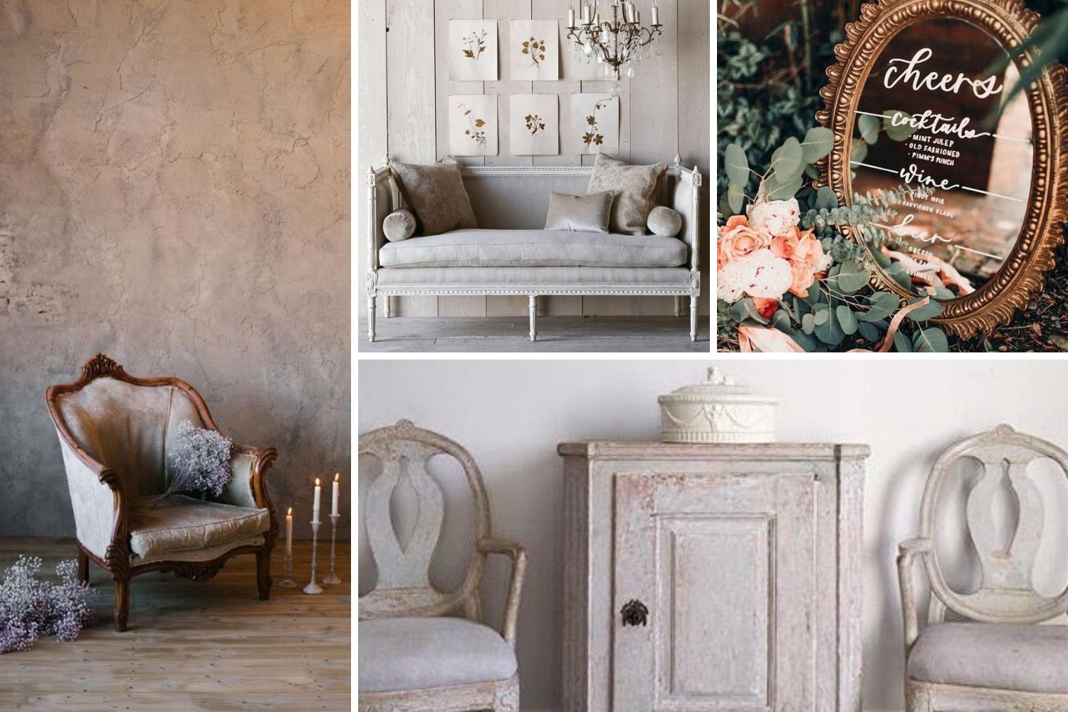 Декор на свадьбу: антиквариат, старинная мебель фото