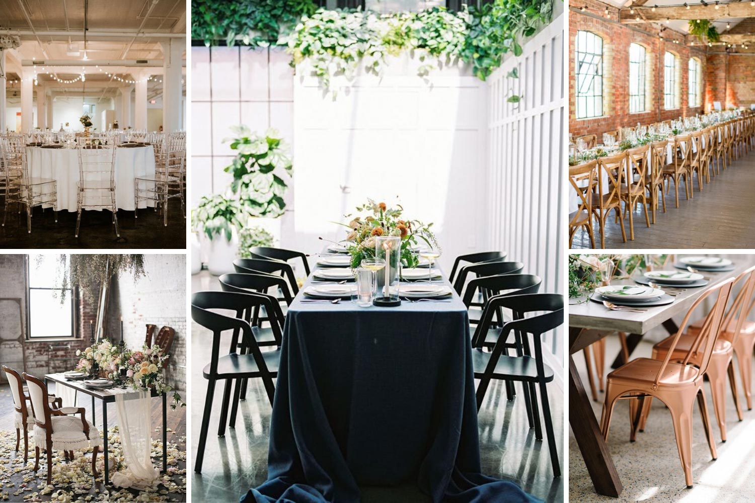 Стулья для лофт свадьбы: какие выбрать 