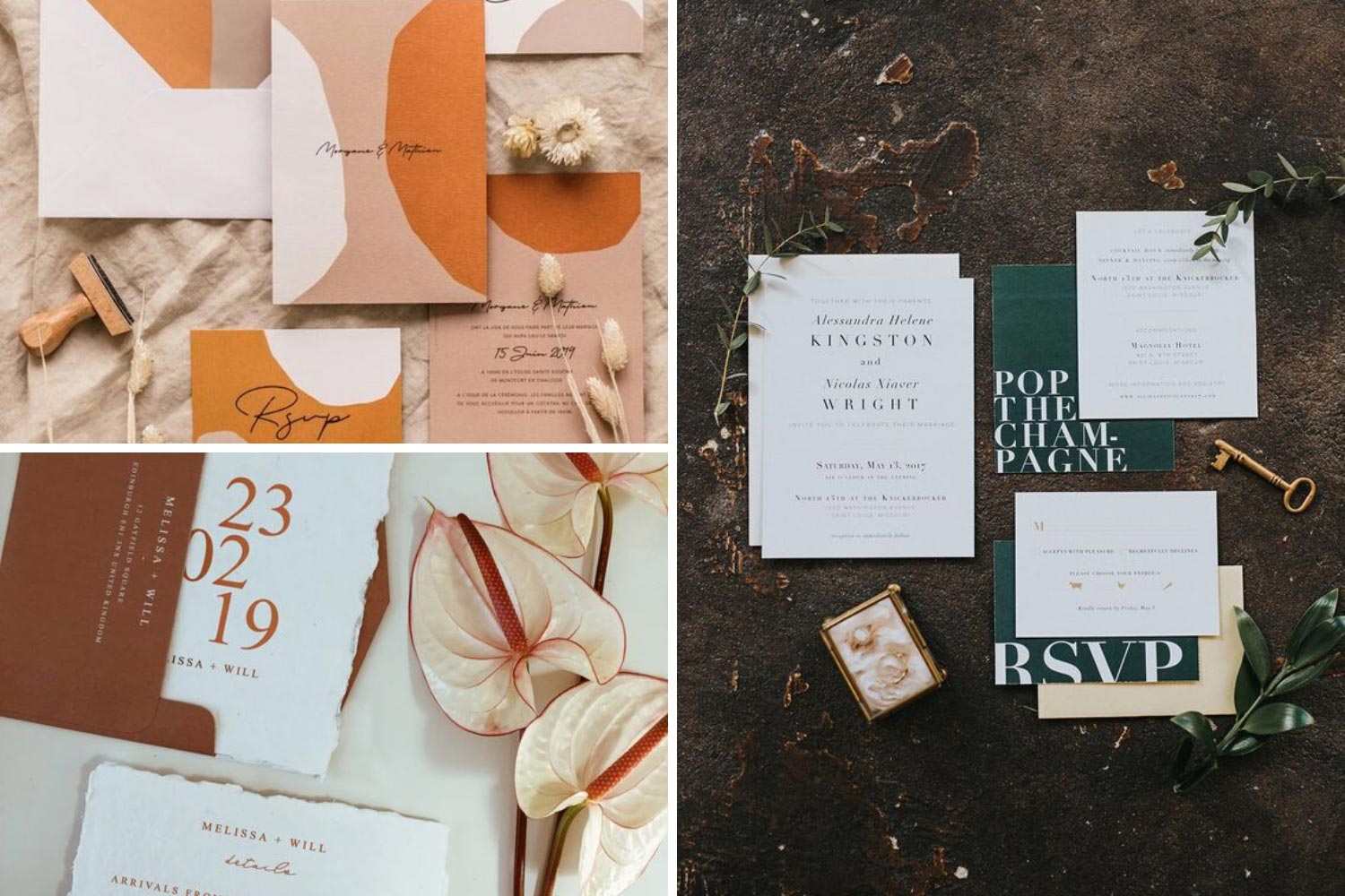 Приглашение на свадьбу: примеры в стиле минимализм