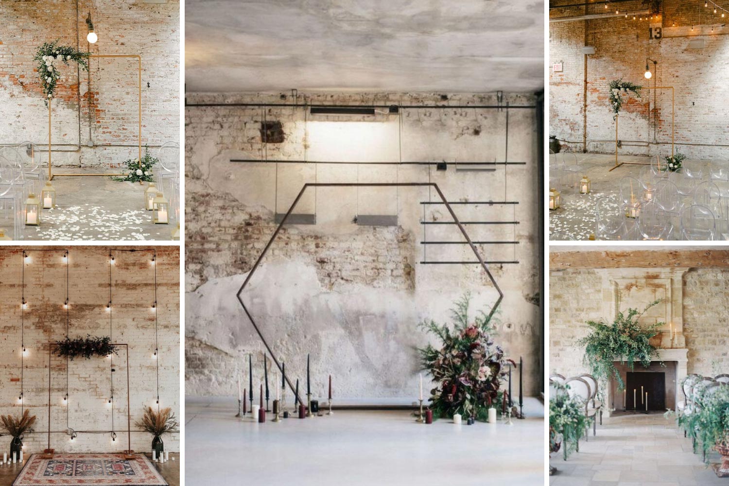 Свадебная арка в стиле лофт фото