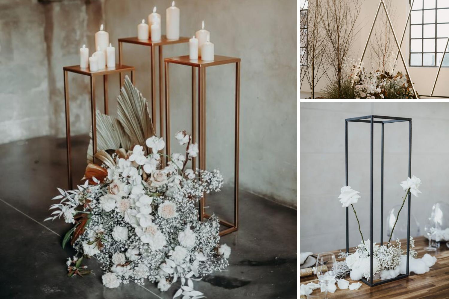 Геометричний декор весілля фото