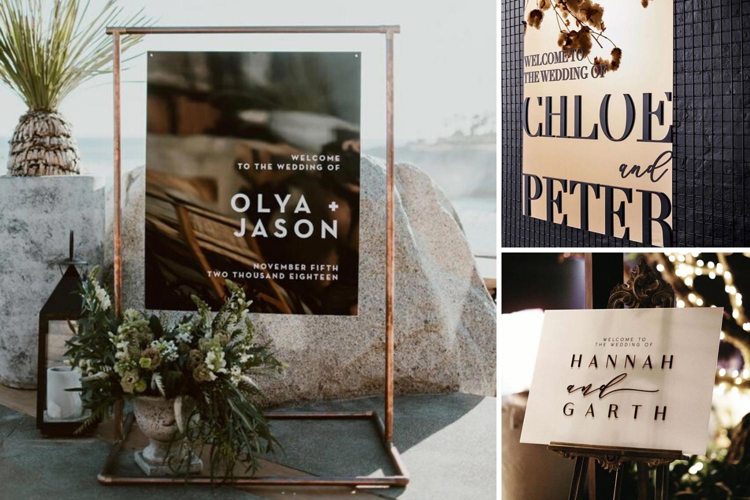 Welcome board на ресепшн свята: ідеї модерн