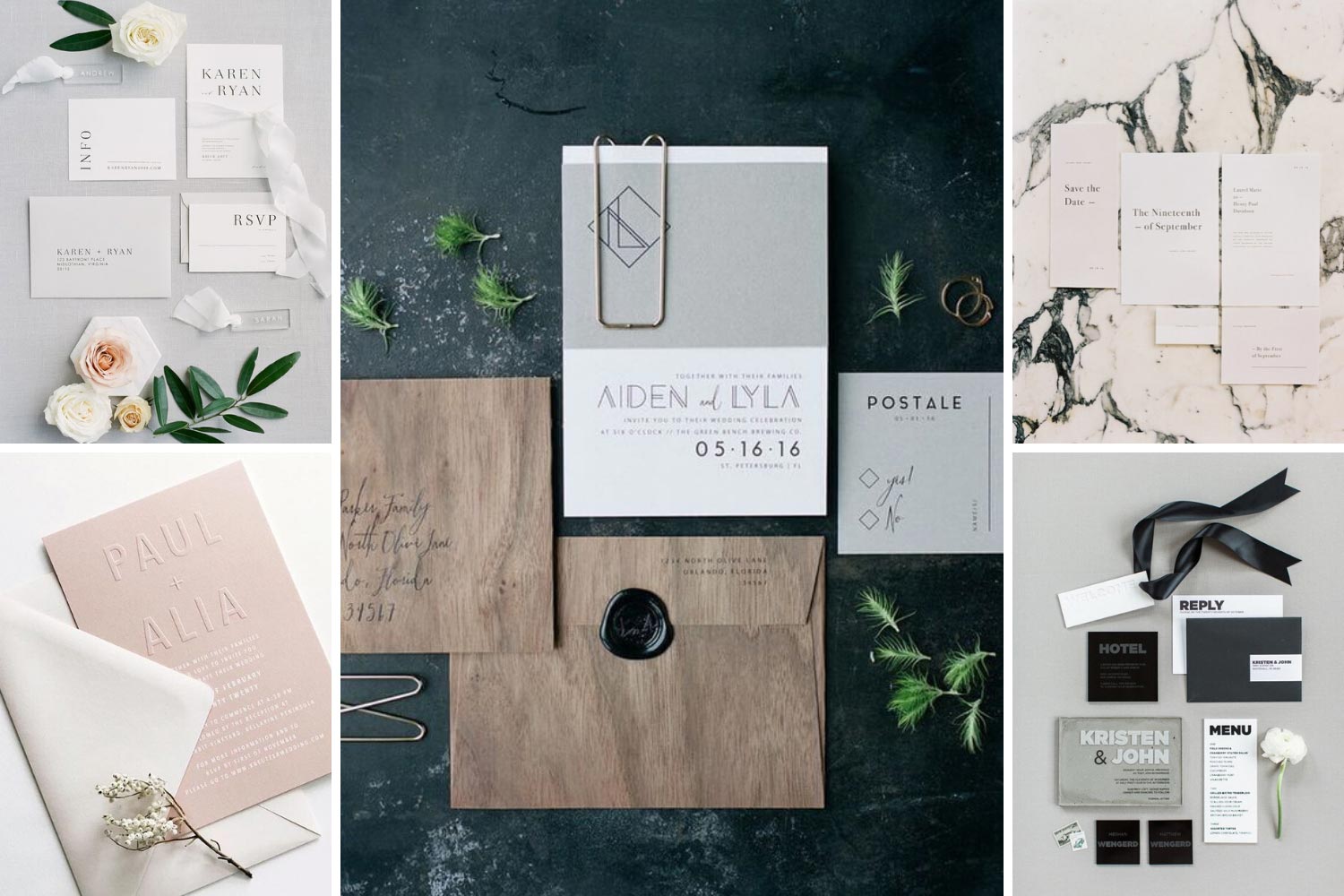 Запрошення на весілля в стилі модерн фото