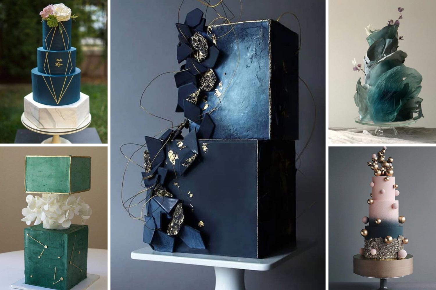 Геометричний торт на весілля фото