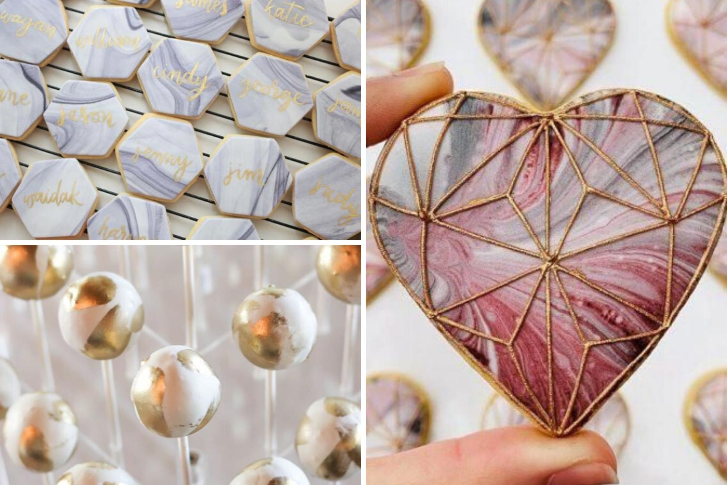 Геометричні десерти: печиво, кейк попси фото