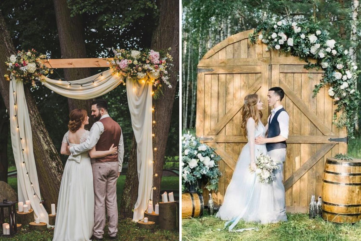 Свадебная арка в стиле рустик фото