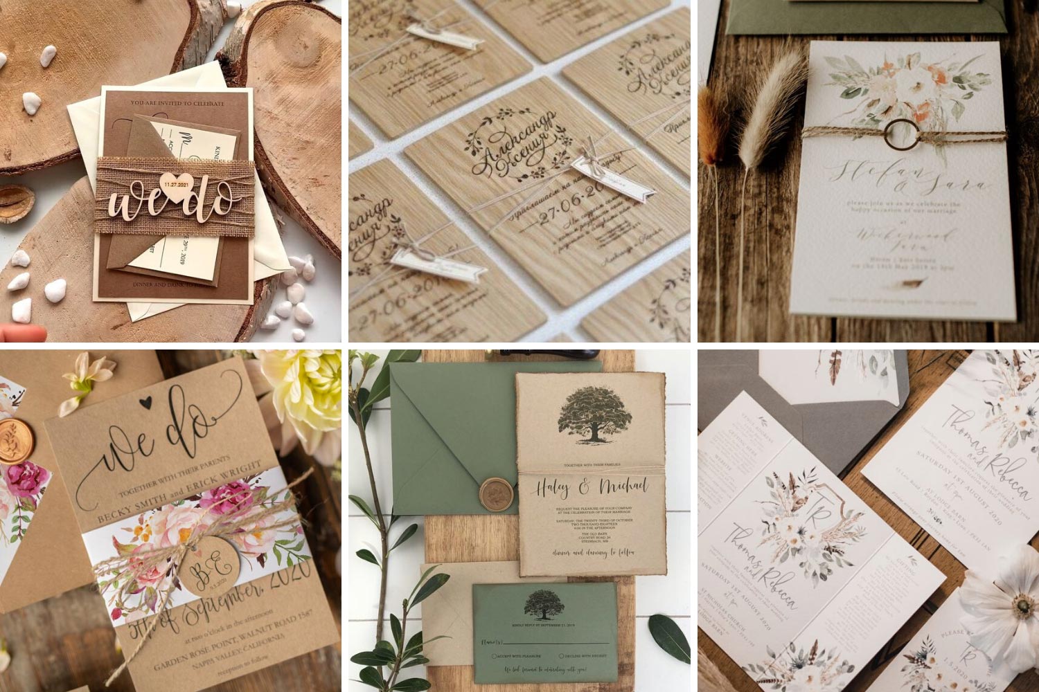 Свадебные пригласительные: рустик идеи