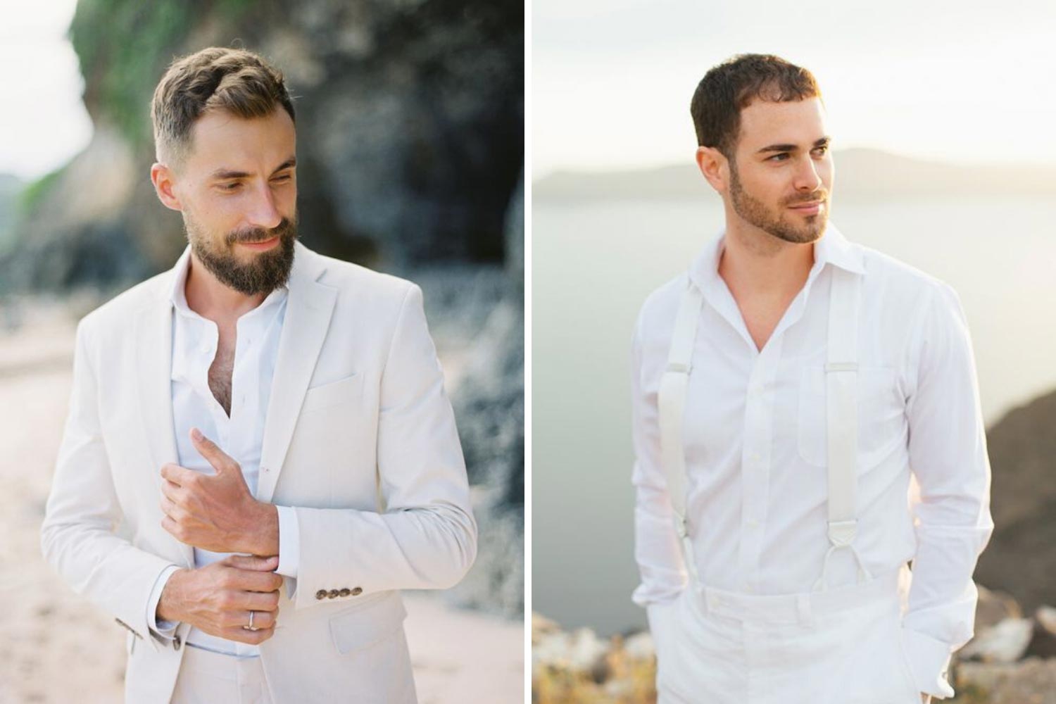 Костюм жениха на морскую свадьбу 