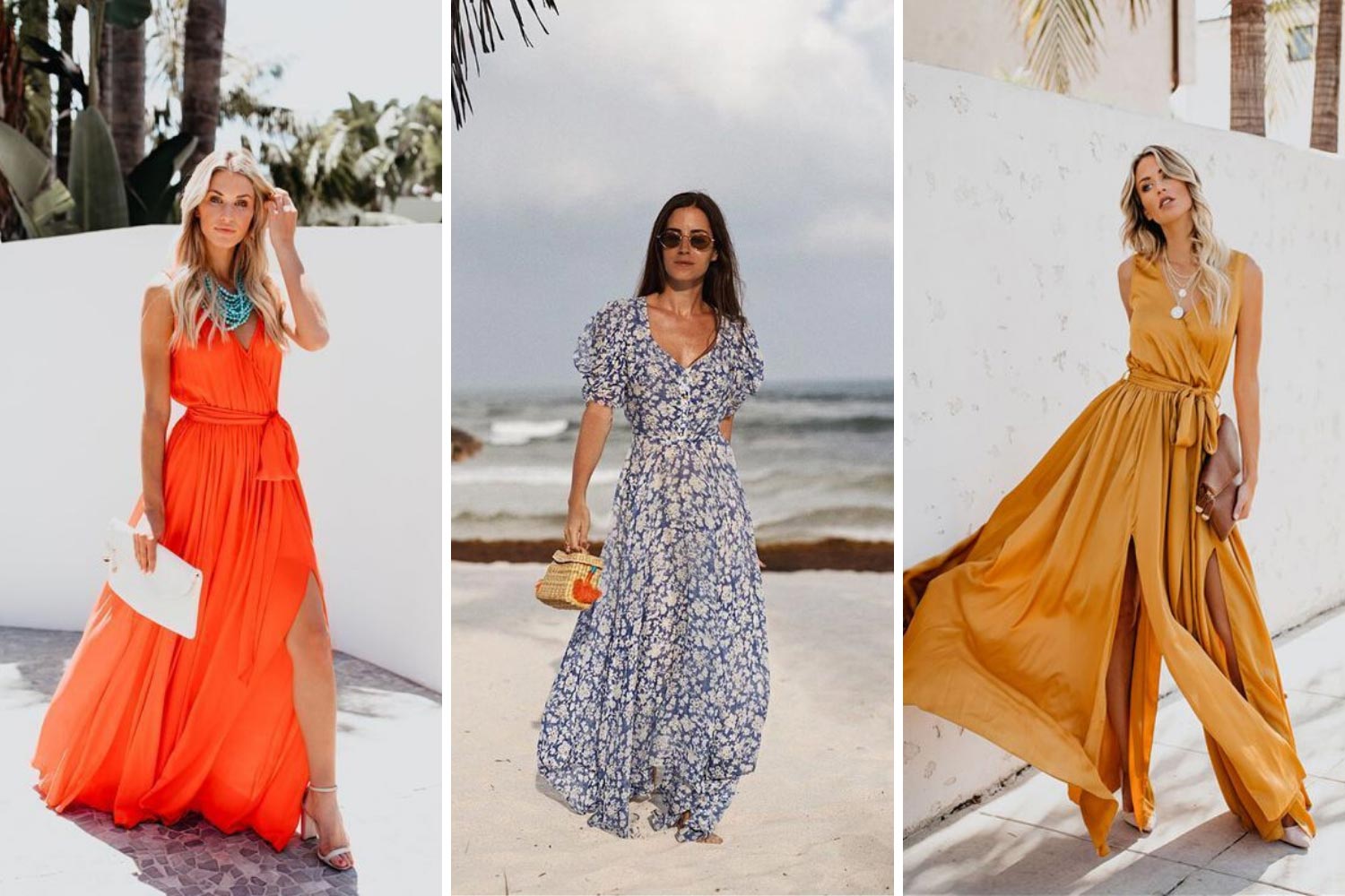Свадебный дресс-код для пляжной вечеринки: платья фото
