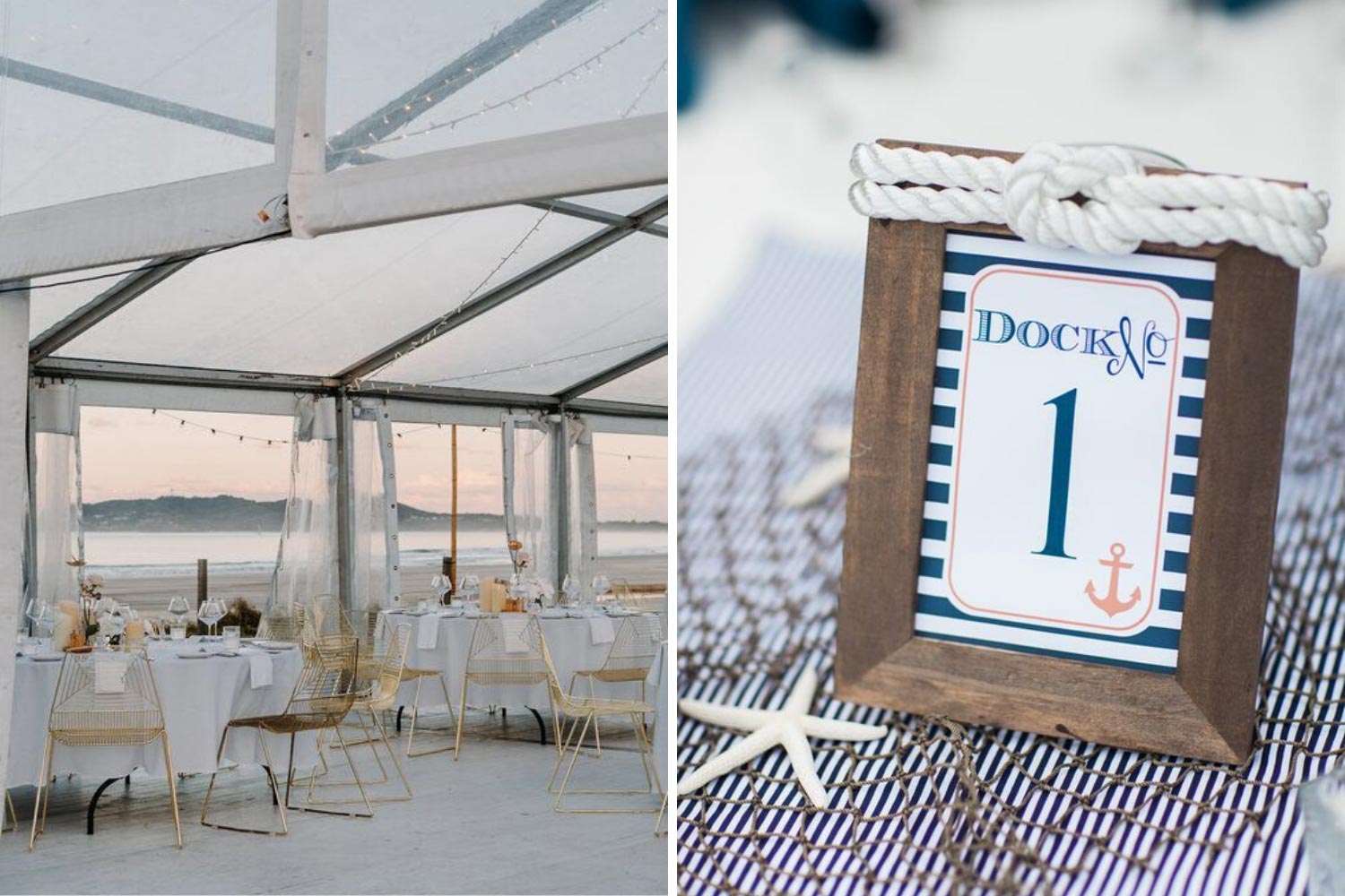 Идеи оформления зала: морская свадьба 