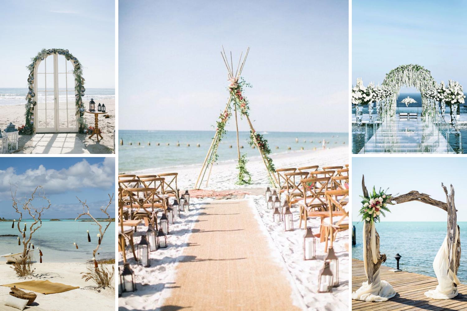 Выездная церемония на побережье: идеи для арки