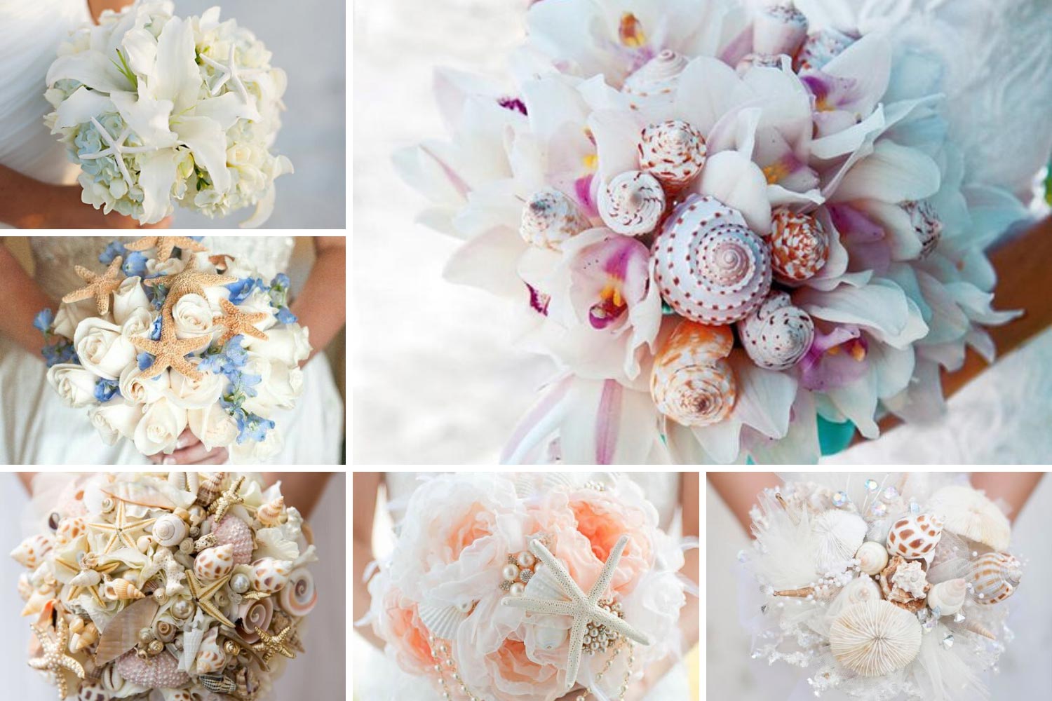 Оригинальный свадебный букет в морском стиле фото