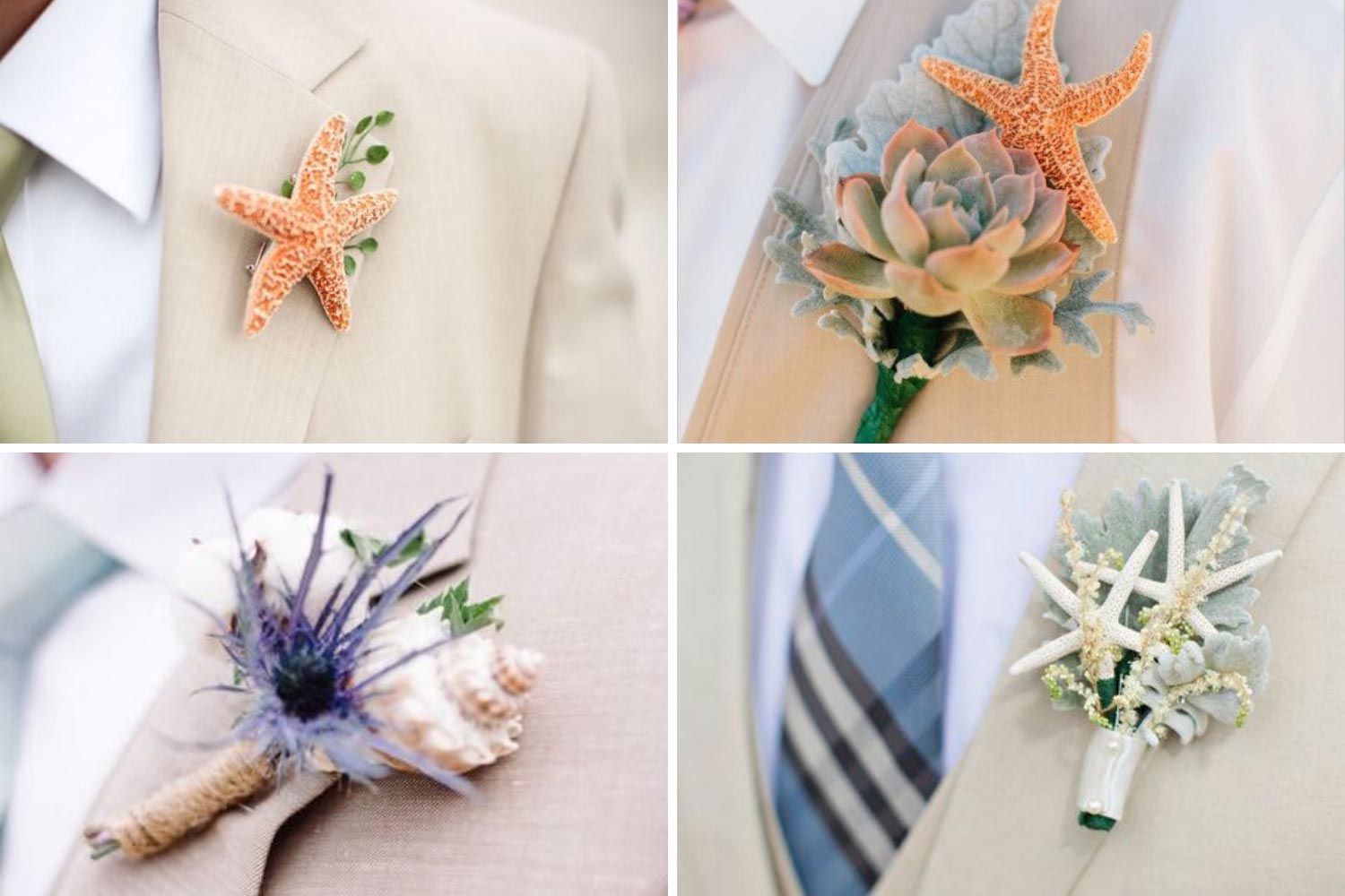Морская бутоньерка жениха: идеи