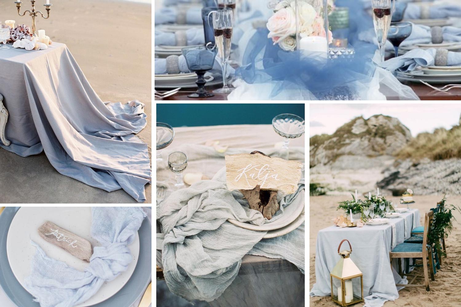 Текстиль для торжества в морском стиле