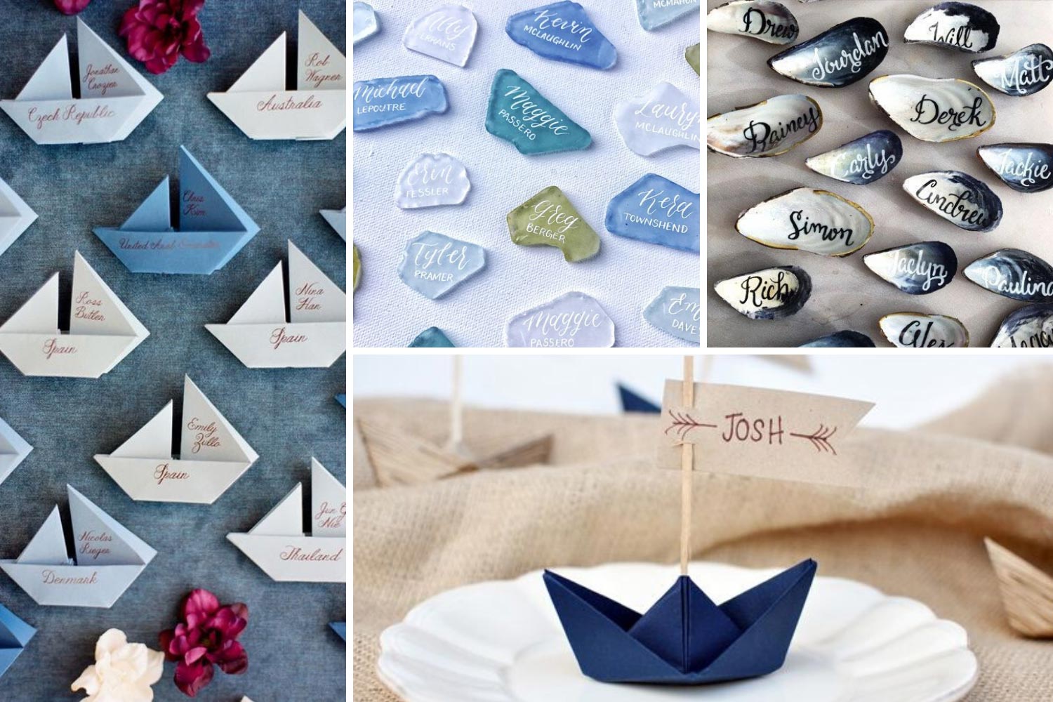 Рассадочные карточки для торжества на море фото