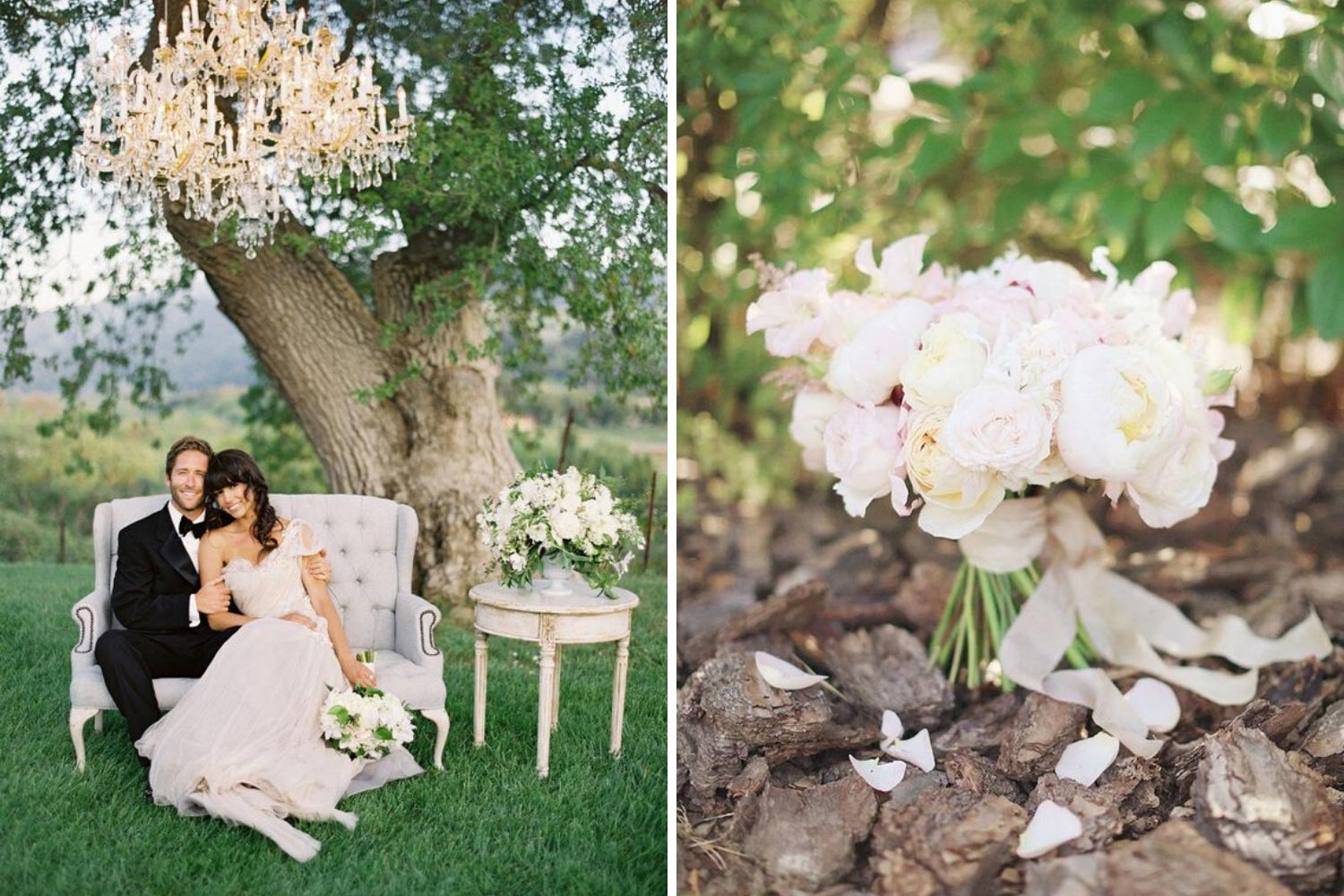 Свадьба в стиле шебби шик: жених и невеста, букет фото 