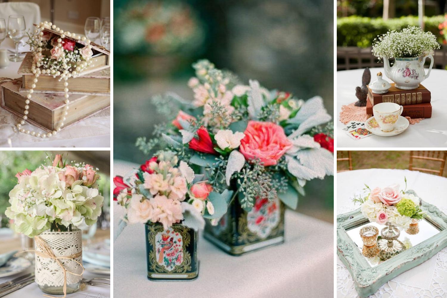 Композиции на столы в стиле шебби шик: идеи 