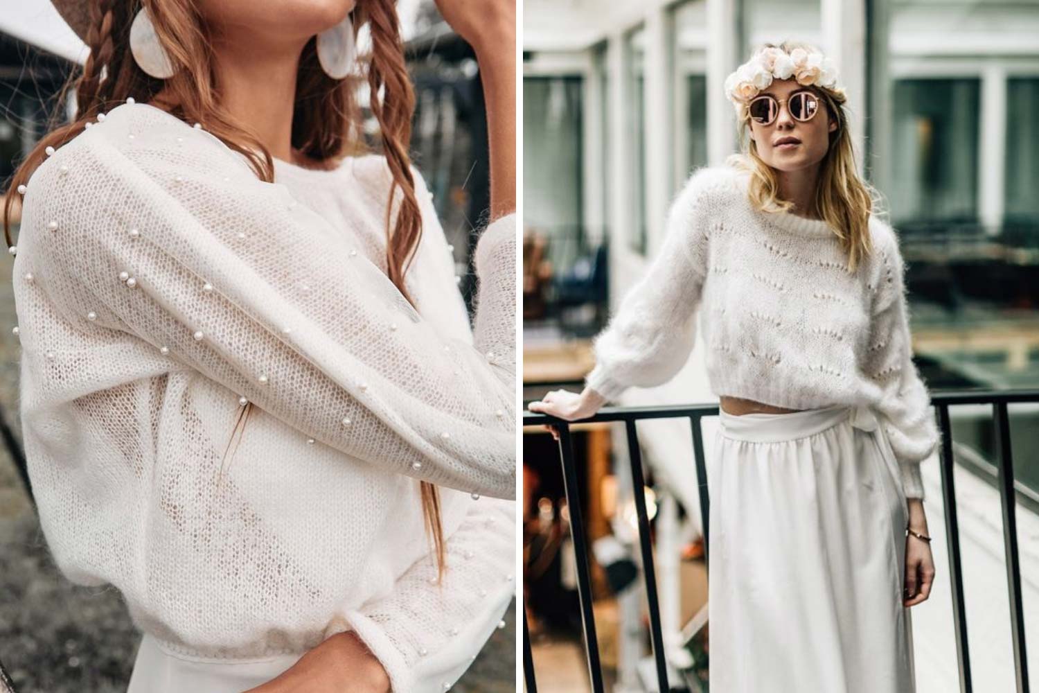 Образ нареченої з в'язаним светром фото