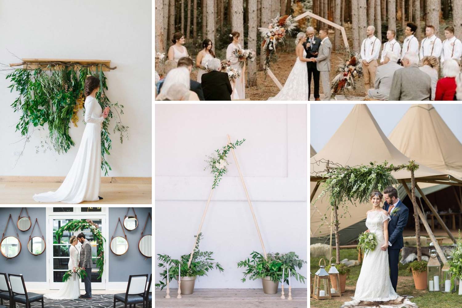 Скандинавський стиль весілля: арка для церемонії фото