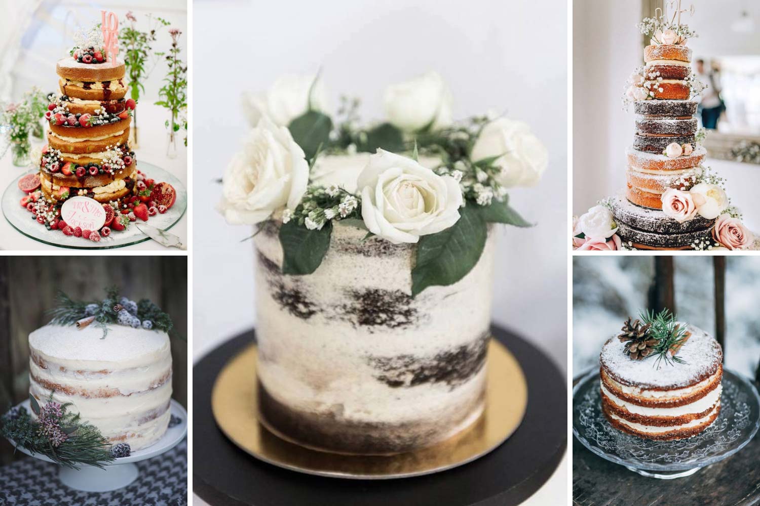 Торт на весілля з голими коржами фото