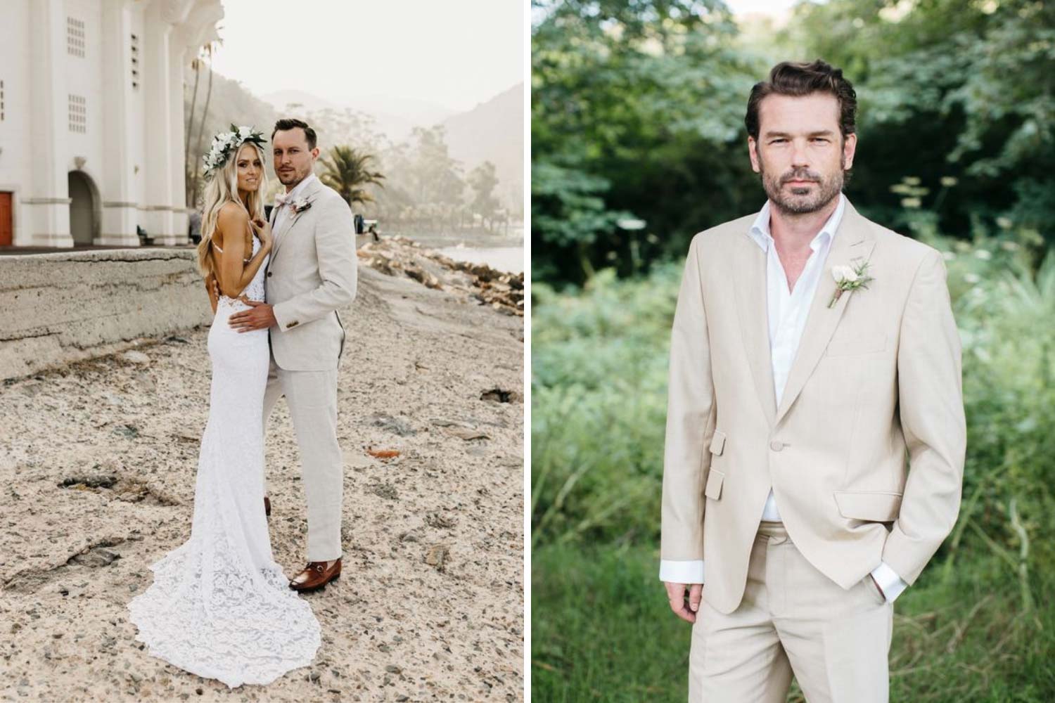 Светлый костюм на свадьбу фото 