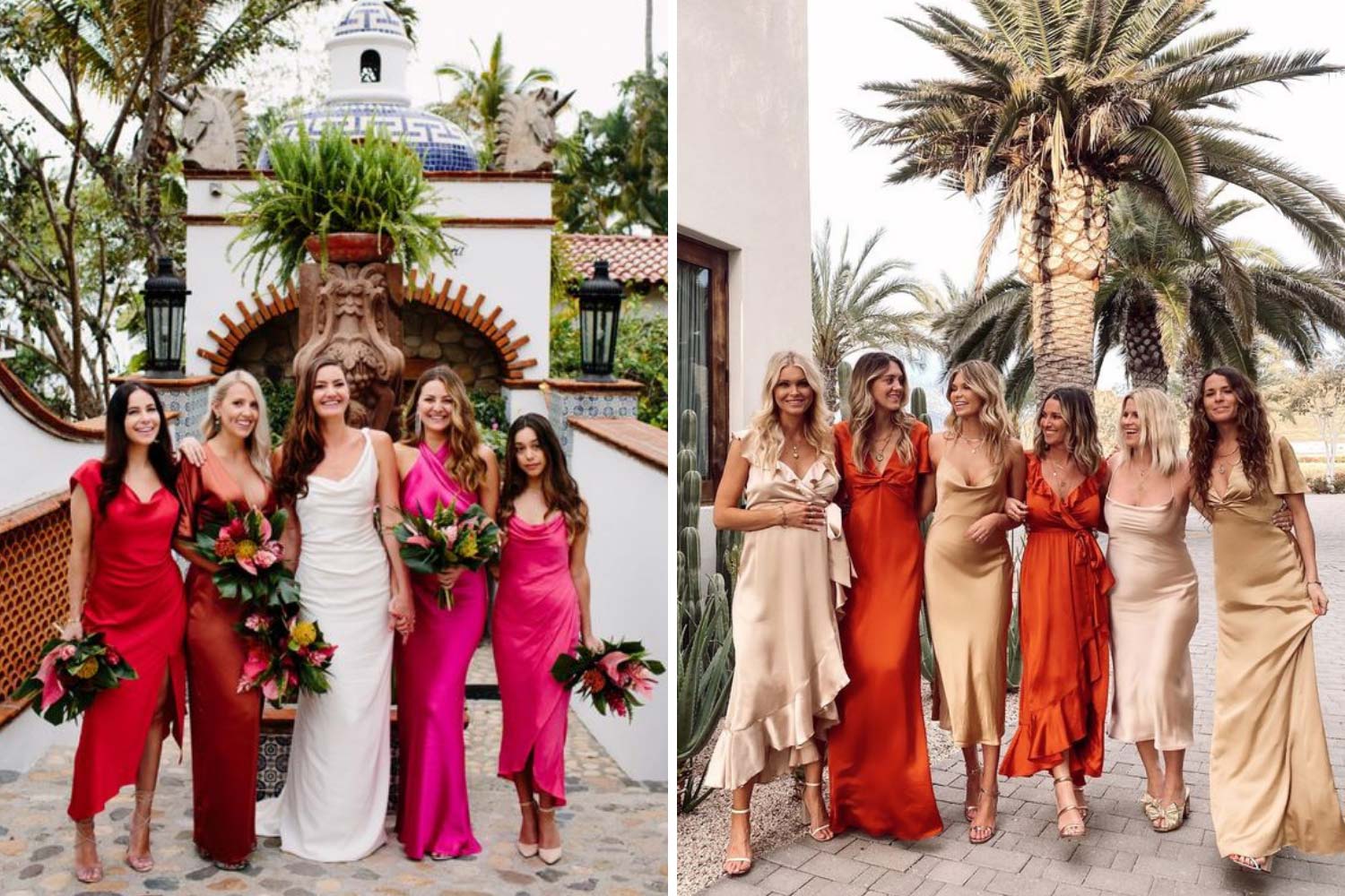 Дресс-код подружек невесты на тропической свадьбе фото