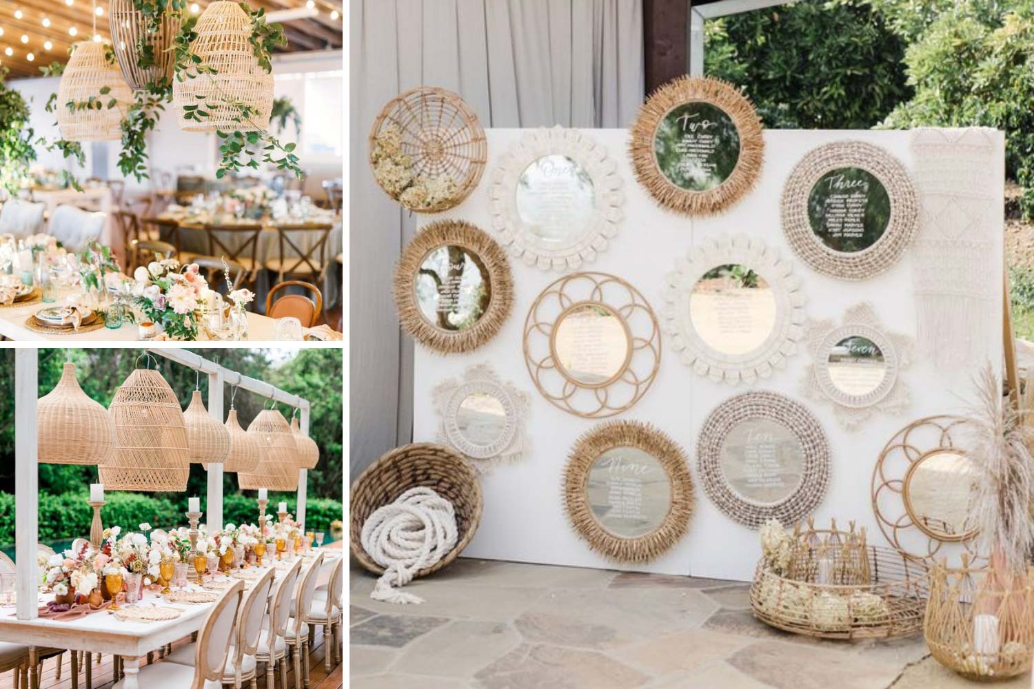 Свадебный декор из ротанга фото 