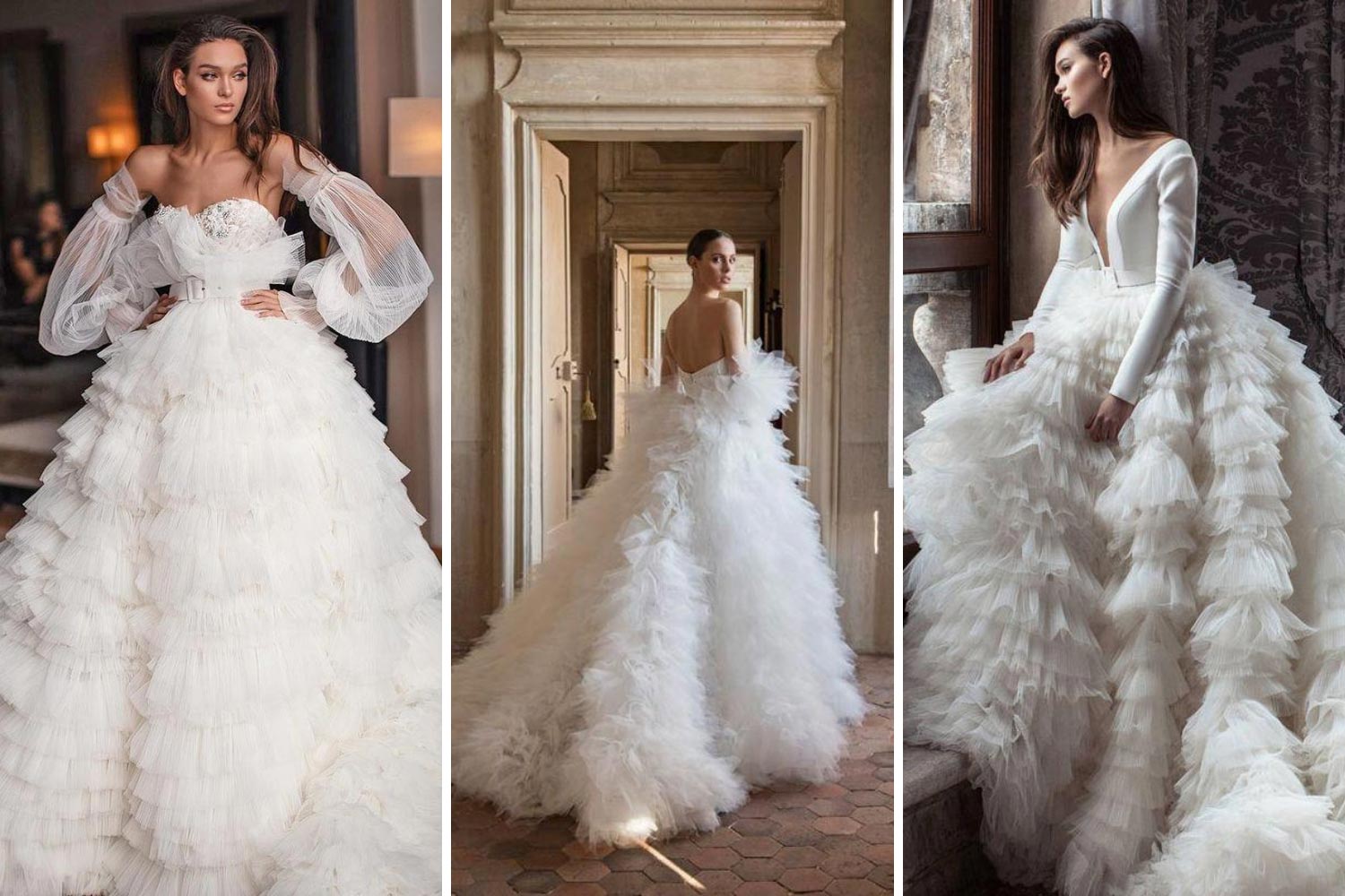 Пышное свадебное платье фото 