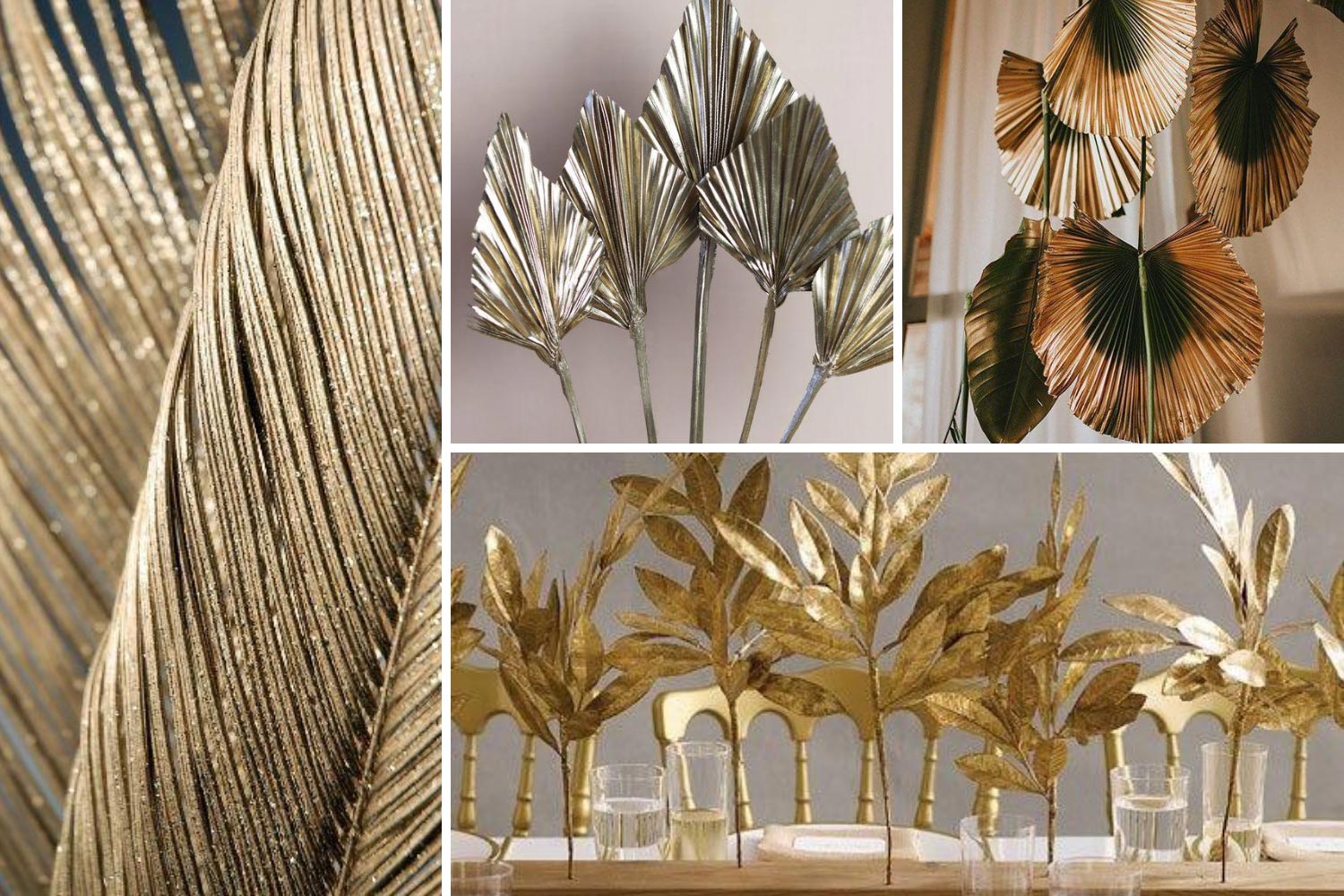 Пальмовые листья, свадебная флористика фото   