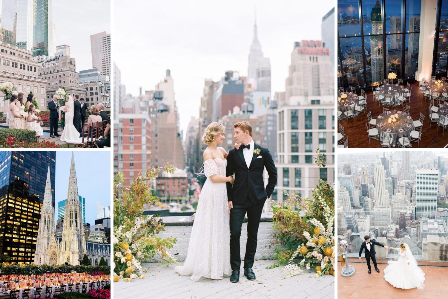 Урбан свадьба на крыше, ресторан с видом на город фото 