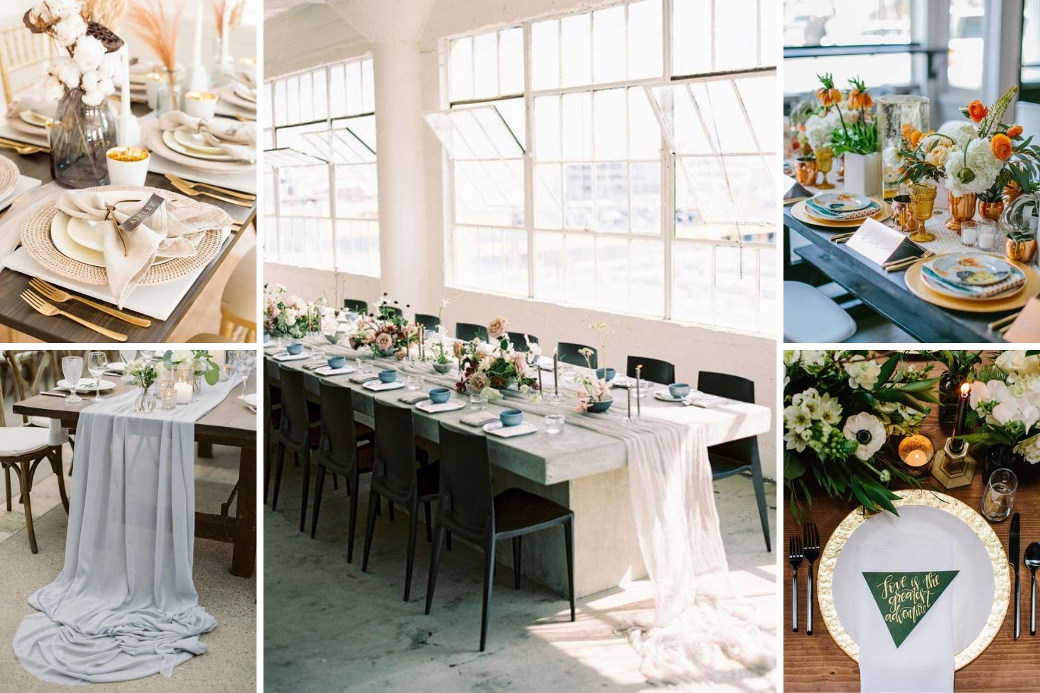 Декор столов гостей: скатерти, посуда, приборы фото 