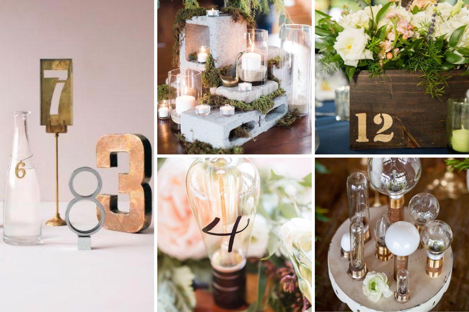 Оригинальные композиции на столы, номера фото 