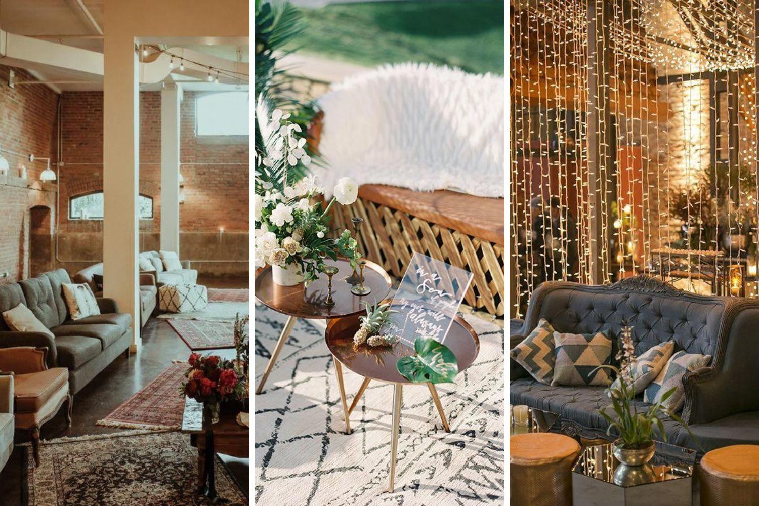 Лаунж зона на городской свадьбе