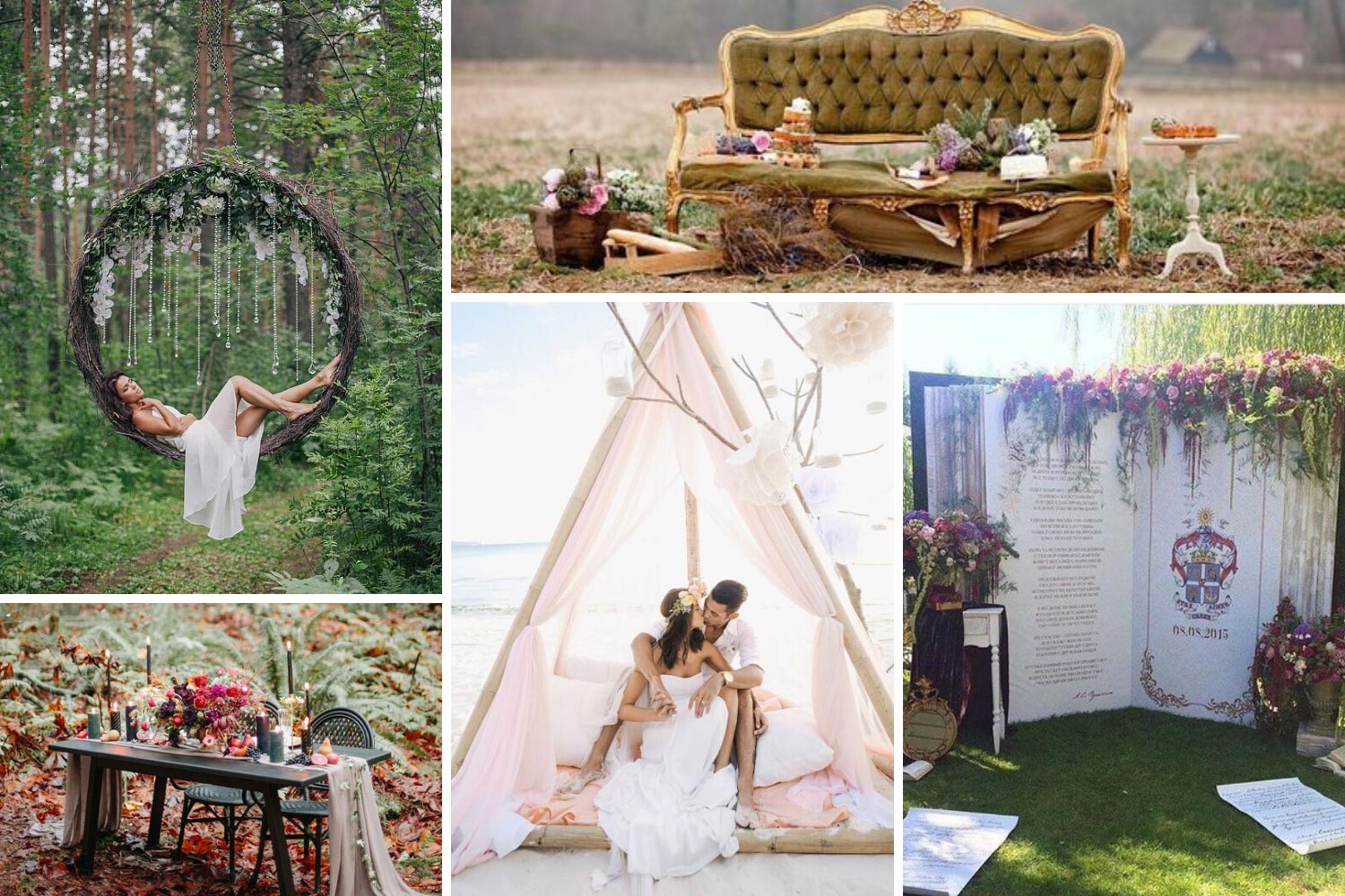 езвичне весілля для двох: ідеї для фотозони 