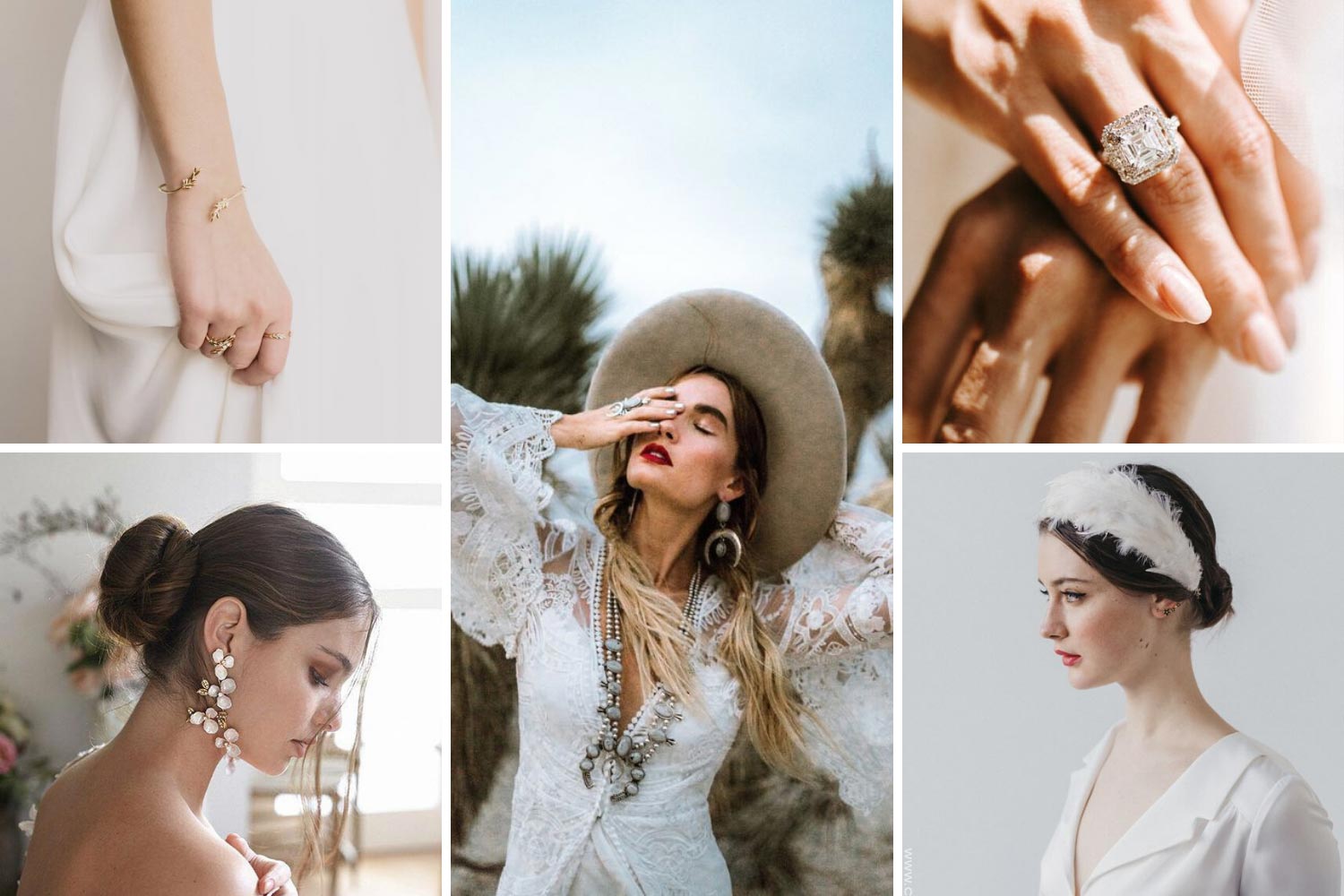 Аксесуари нареченої: капелюх, сережки, каблучки, браслети фото