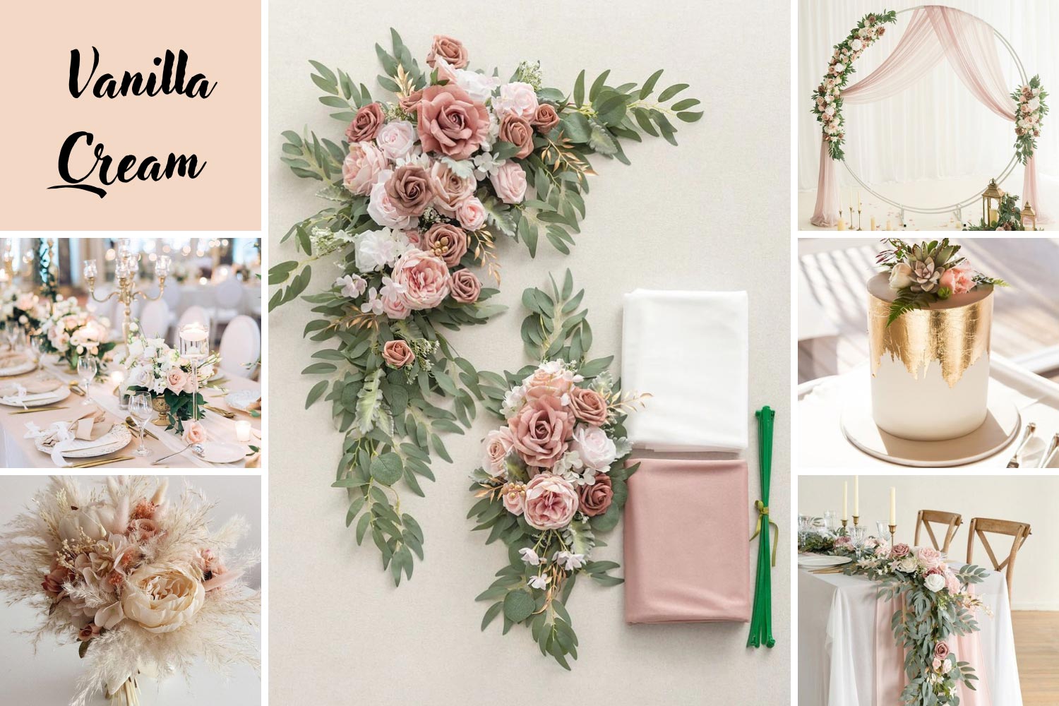 Кремовая свадьба идеи декора