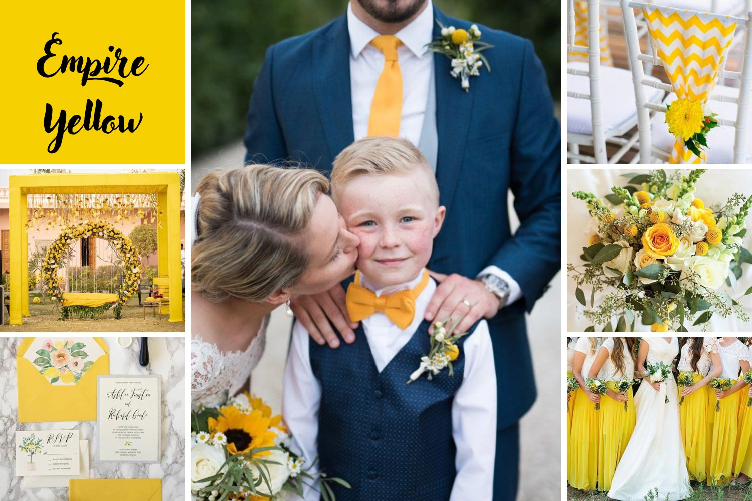 Свадьба в ярко-желтых тонах фото