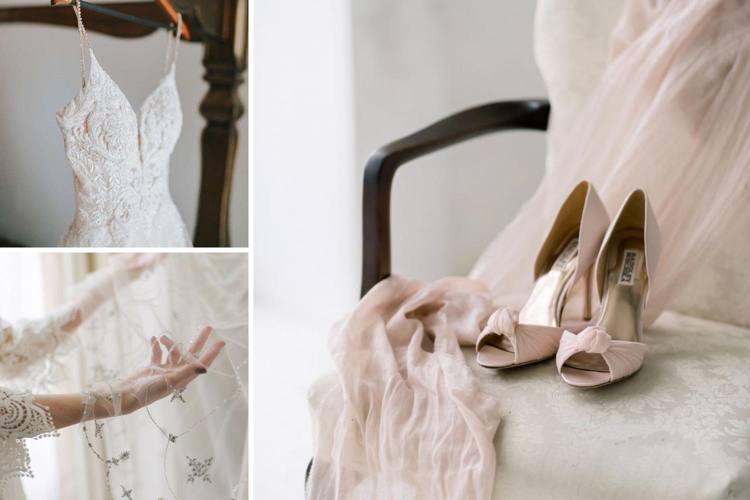 Элементы образа невесты: туфли, фата фото