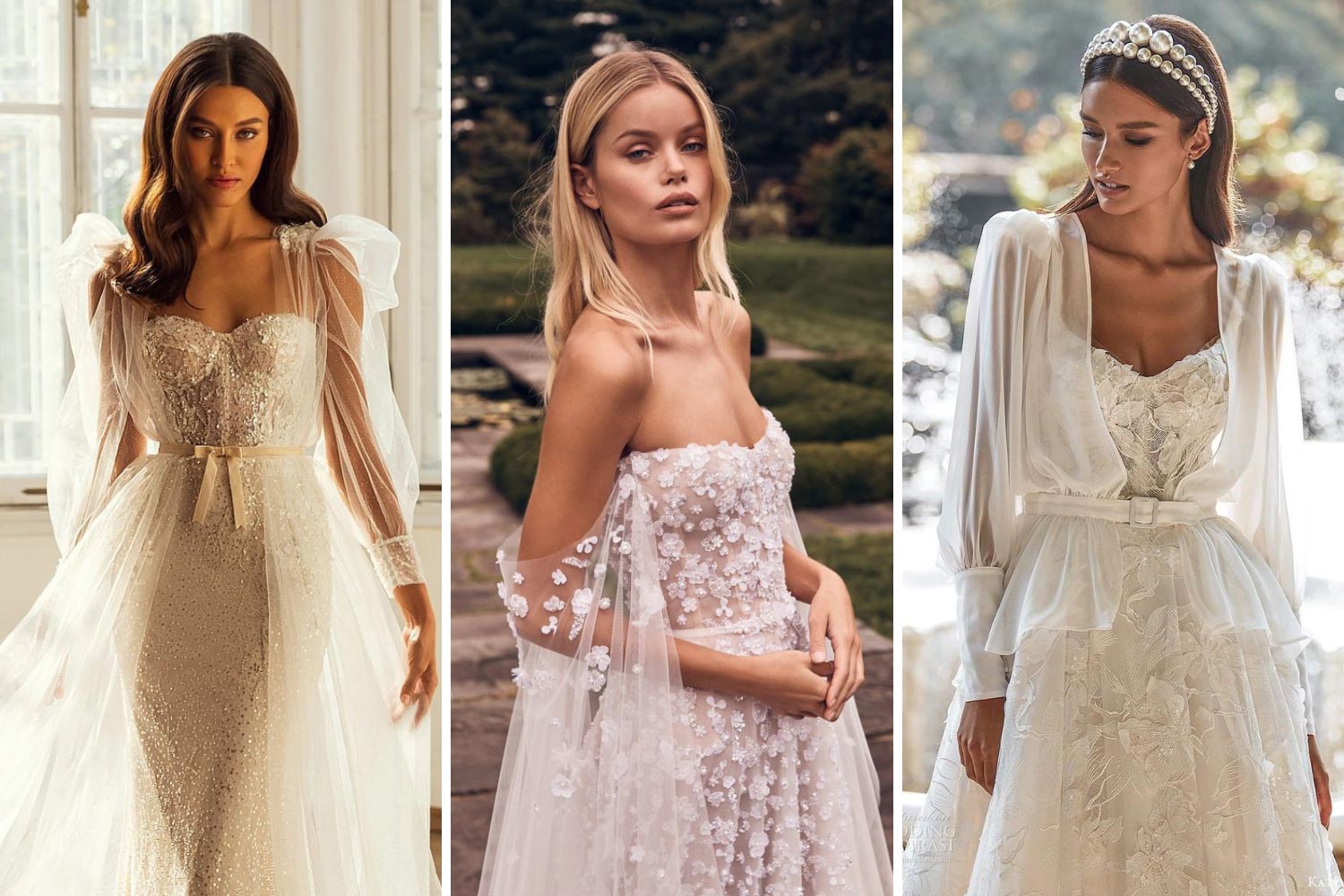 Свадебные образы молодой из прозрачной ткани идеи