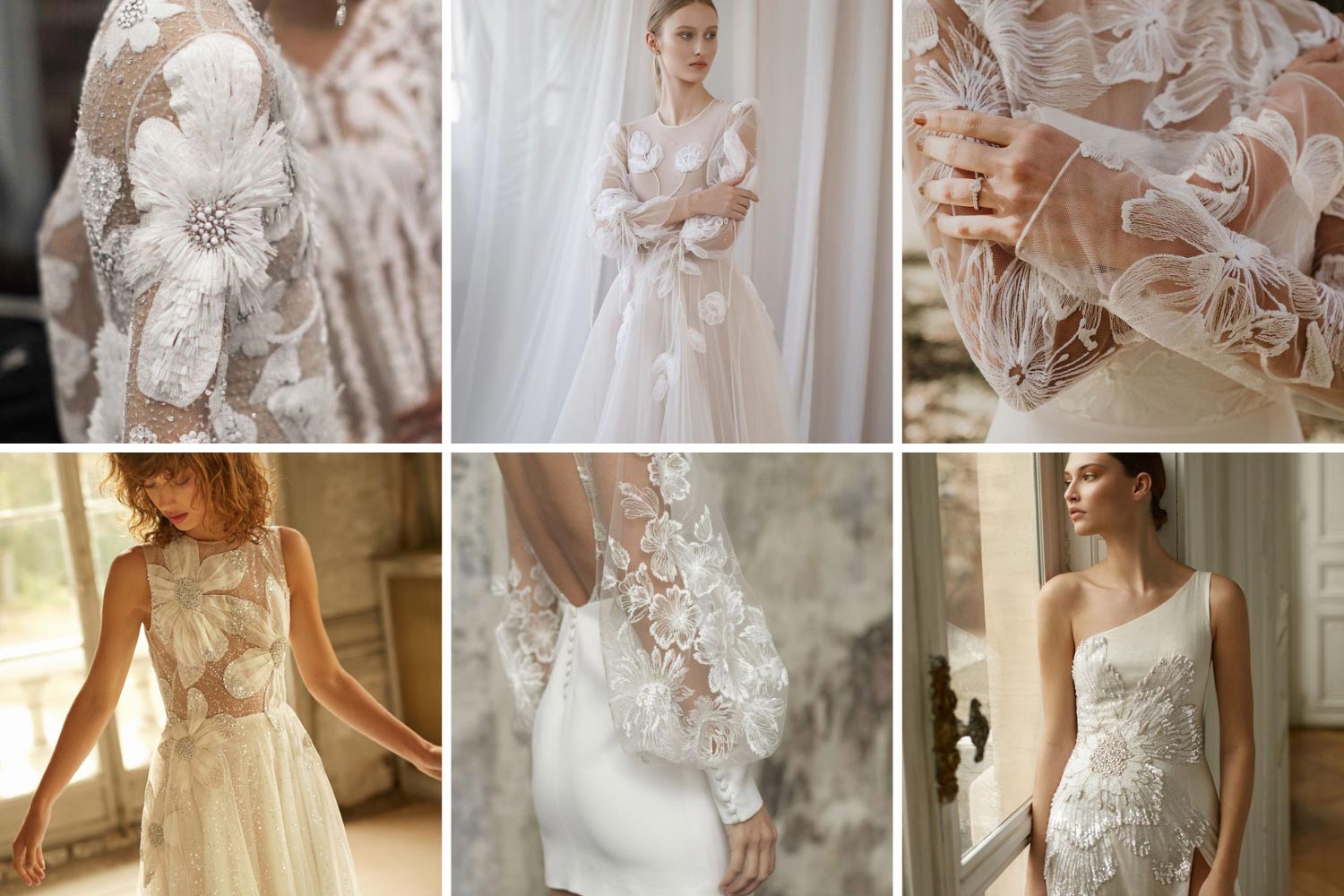 Образ невесты в крупные цветы, цветочный принт на свадьбу фото 