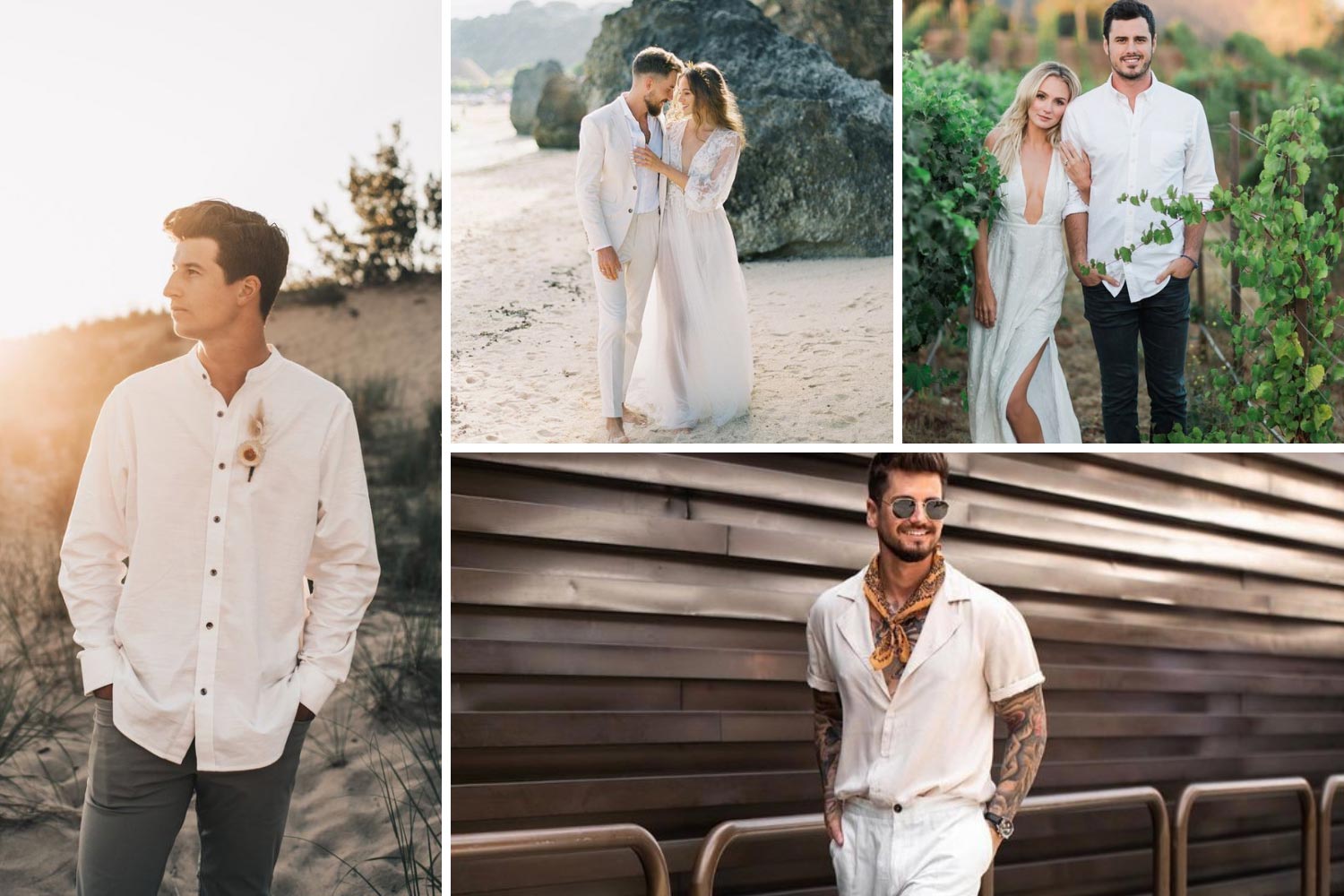 Простий, легкий весільний look нареченого фото