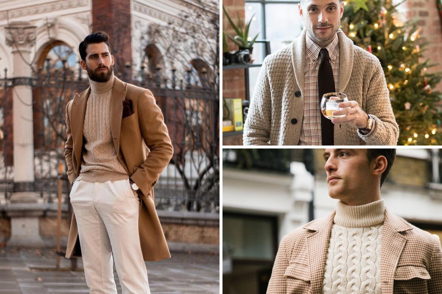 Весільний костюм молодого з водолазкою, в'язаний жакет на весілля фото 