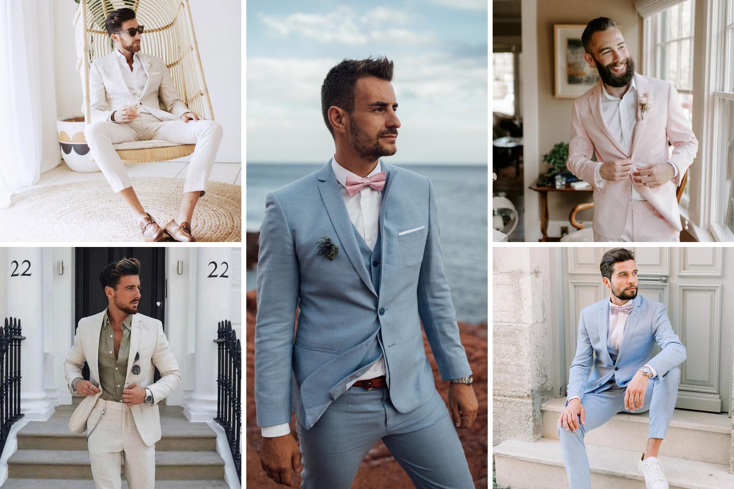 Облягаючий чоловічий костюм на весілля фото