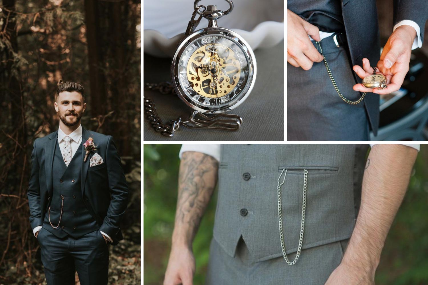 Наречений з кишеньковим годинником фото