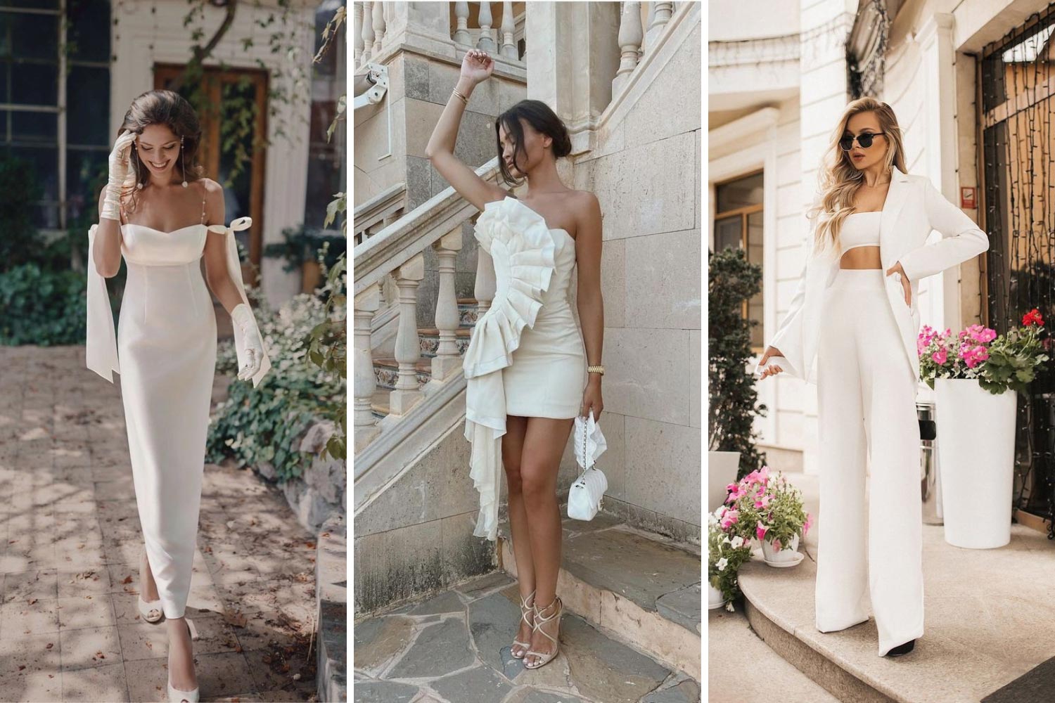 Альтернативні образи для наречених: весільний костюм, міні для нареченої